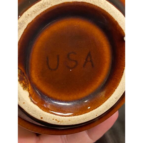 Vintage 70s McCoy Pottery USA Brown Drip Glaze Coffee Tea Mug Cup 3 in tall EUC - Picture 6 of 11